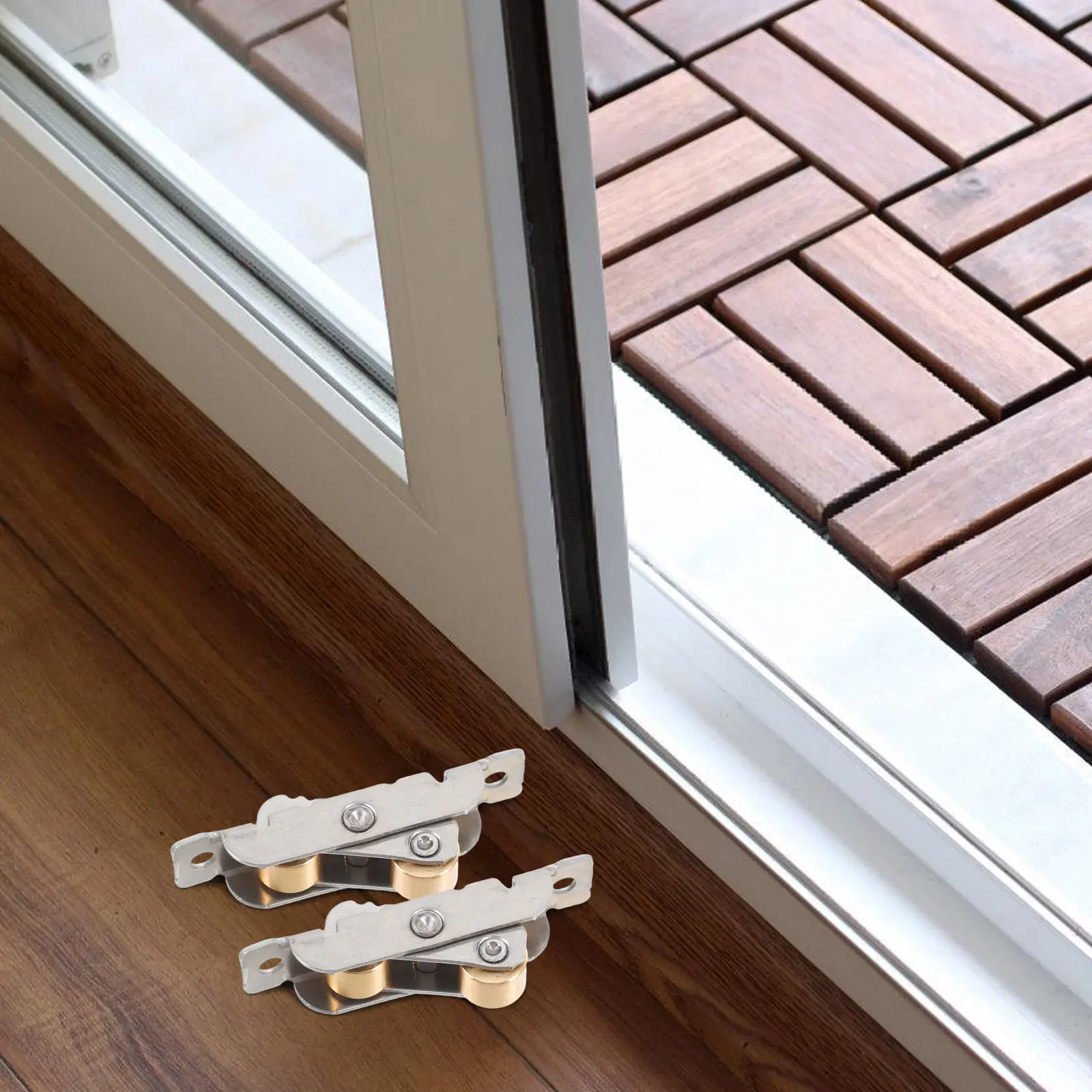 2Pcs Sliding Window Track Rollers Precision Engineered Quiet Rolling Glass Door Rollers for Push-Pull Doors Door Installation