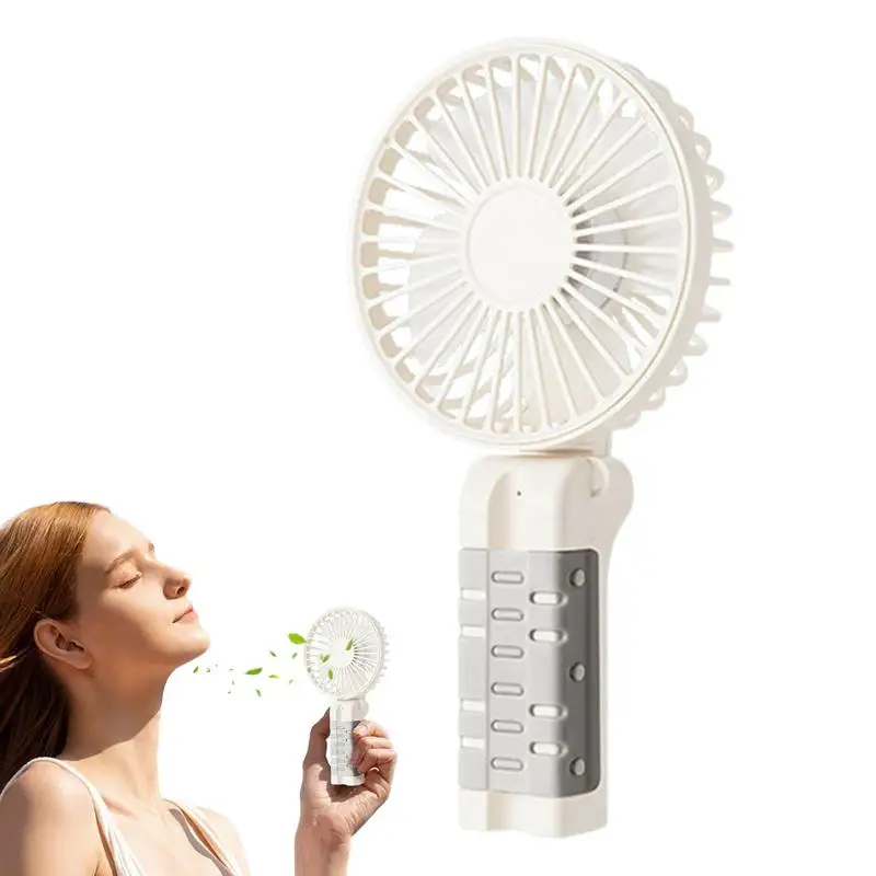 Umbrella Clip Fan Portable Rechargeable Foldable Quiet Battery Operated Fan Rechargeable Hands-Free Personal Small Fan for Home