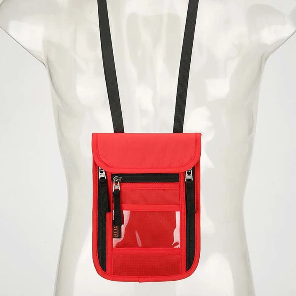 

Large Capacity RFID Passport Bag Coin Purse Anti-loss Credential Storage Bag Waterproof Transparent Portable Crossbody Pouch