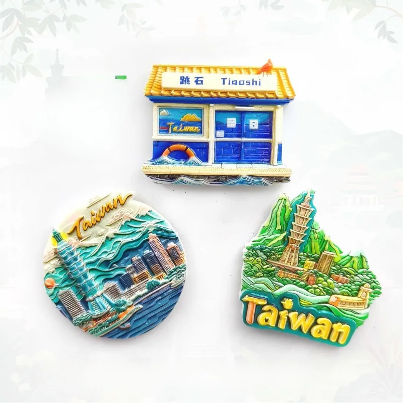 China Taiwan Fridge Magnets Taipei Travelling Souvenirs Home Decoration Wedding Gifts Photo Wall Magnetic Stickers