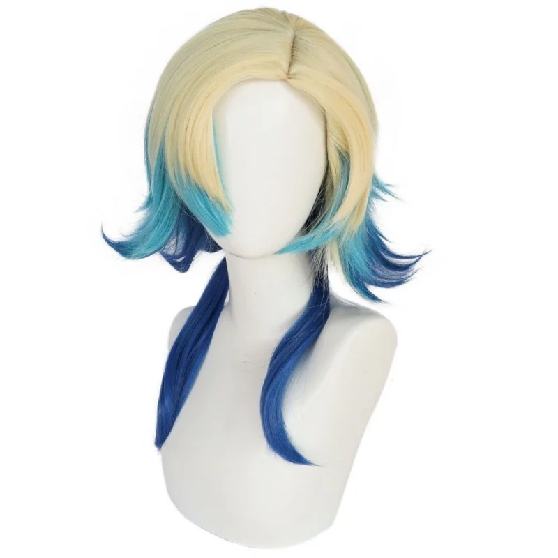 Perruques Kaiser à serrure bleue, perruques de Cosplay de Football Michael Kaiser, accessoires de spectacle pour fête d'halloween