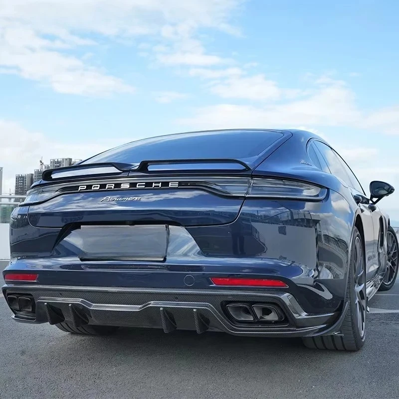 Exclusive 2025  Prepreg Carbon Fiber Bodykit Rear Bumper Lip Diffuser for Porsche Panamera GTS Turbo S 971