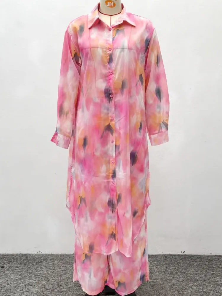 

2 Piece Women Sets Dashiki African New Arrival Spring Summer Matching Sets Two Pieces Sets Top And Pants Suits Outfits Clothing