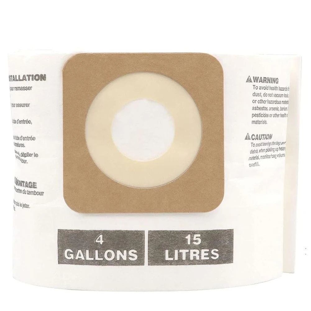 Эффективные вакуумные мешки, 5 упаковок, мешок для пыли для мастера, 4 галлона и DXV04T, 4 галлона, CMXZVBE 43270, прочный и надежный на складе