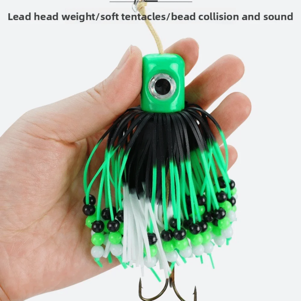100g Weight Cronk Tairubber Lure 150g Weight Artificial Bait Teaser Hooks Rubber Material Teaser Design Catfish Tackle
