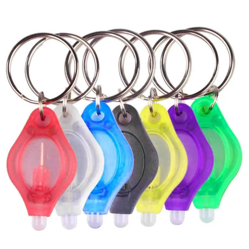 Keychain Light 10pcs Mini Keychain Squeeze Light Micro LED Flashlight Torch Emergency Key Ring Light for Outdoor Camping Hiking