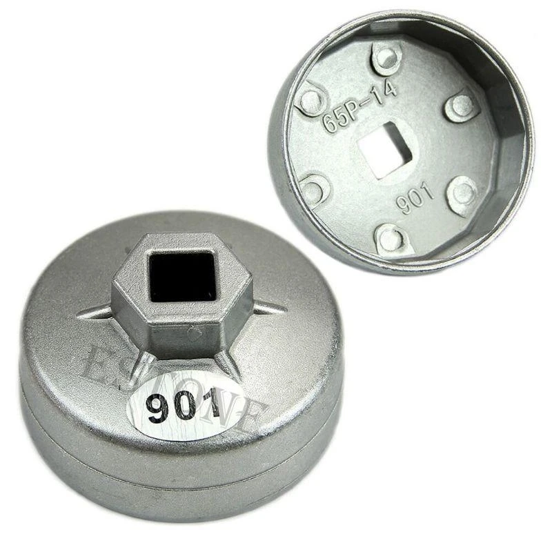 1/2 Square Drive 14 Flutes End Cap Oil Filter Wrench Auto Tool For 65mm