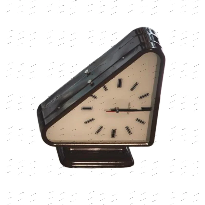 Simple wall decoration items - metal double-sided wall-mounted silent clock, triangular wall-mounted clock