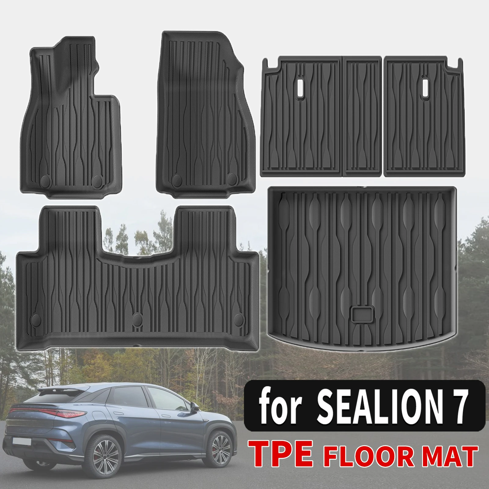 

for SEALION 7 07 EV 2024 2025 2026 Custom TPE Mats Full Set Eco-Friendly Waterproof All-Weather Floor Liners Accessories