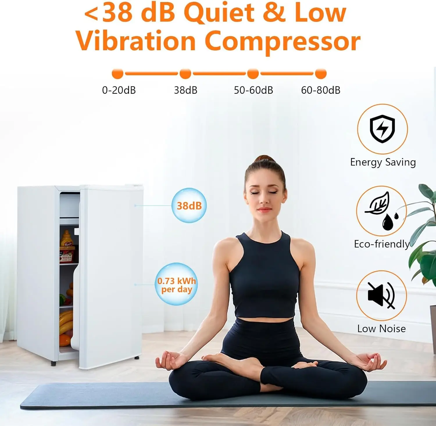 Small Refrigerator With Freezer, 3.2 Cu.Ft.Refrigerator, Adjustable Thermostat Control, Mini Fridge Or Bedroom, Apartment,Office