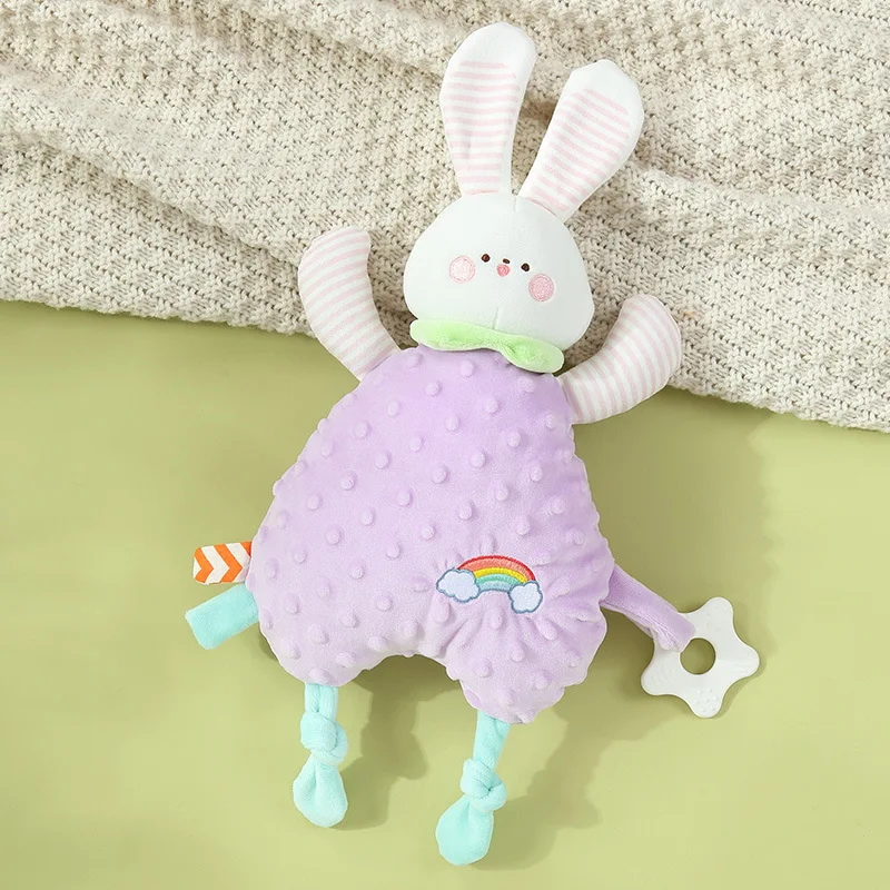 Baby toys 0-1 years old Baby Rabbit Doll with Tooth Glue Soothing Towel Baby Sleeping Tool Doll Soothing Plush Hand Doll Play P1