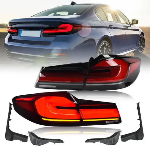 High Quality 1 Pair Tail Light Assembly For BMW 5 Series G30 G38 2018 2019 2020 2021 2022 Rear Fog Brake Light Tail lamp