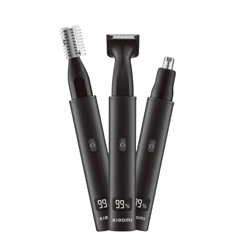 Xiaomi 3 in 1 alat cukur rambut hidung, pemangkas rambut hidung elektrik profesional pria dan wanita pengisian daya USB alis wajah pemangkas rambut hidung