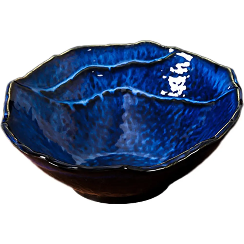 Irregular Ceramic Bowl Japanese Style Multi-Function Serving Salad Soup Household Food Accessories Dinner Bowl