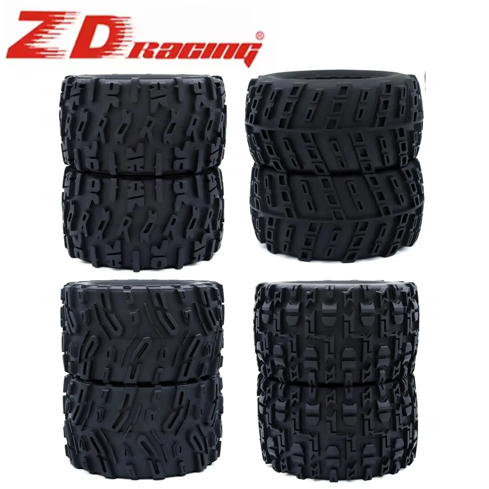 

ZD Racing 120 мм 125 мм резиновые шины 1/10 RC Monster Truck шины и колесные диски 12 мм шестигранные для RC Crawler Trxs Himoto HSP HPI Redcat
