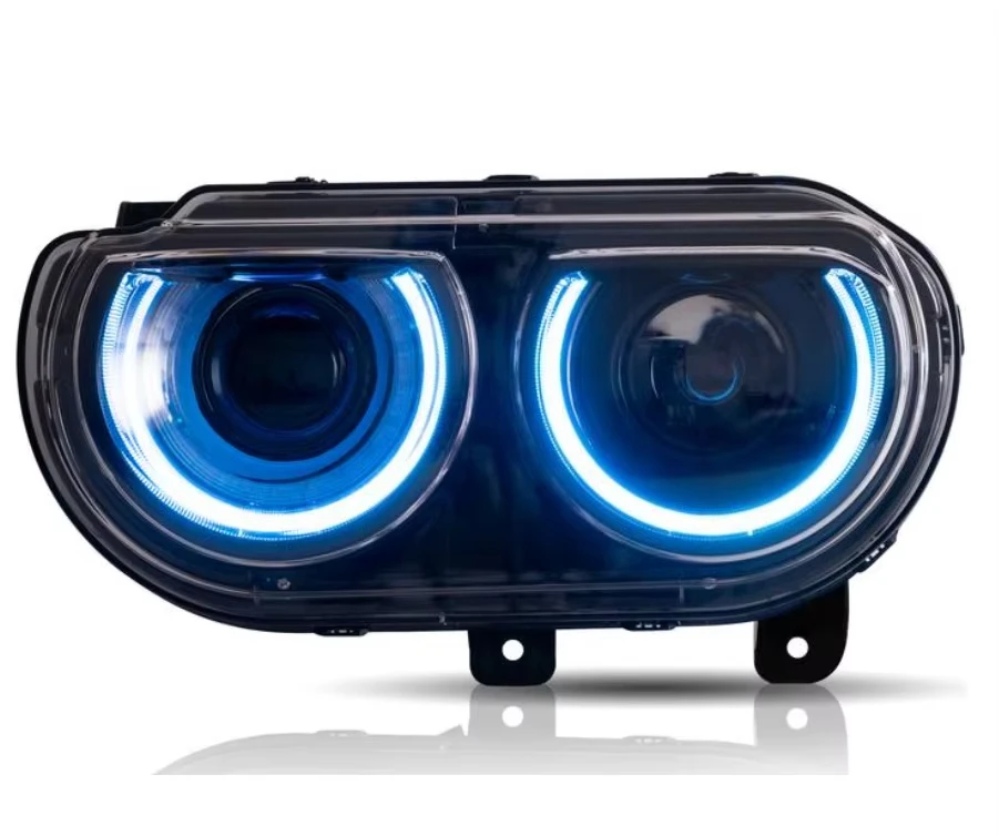 LED Projector Lens Latest Automotive Headlight Assembly for 2008-2014 for Dodge Challenger Hot Car Front Lamps