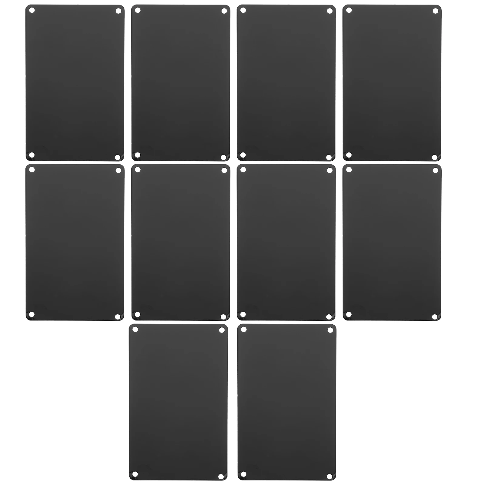 

10pcs Black Aluminum Engraving Signs 100x60mm Blank Metal Name Plates for Door Gifts Printing Nameplate Plaques
