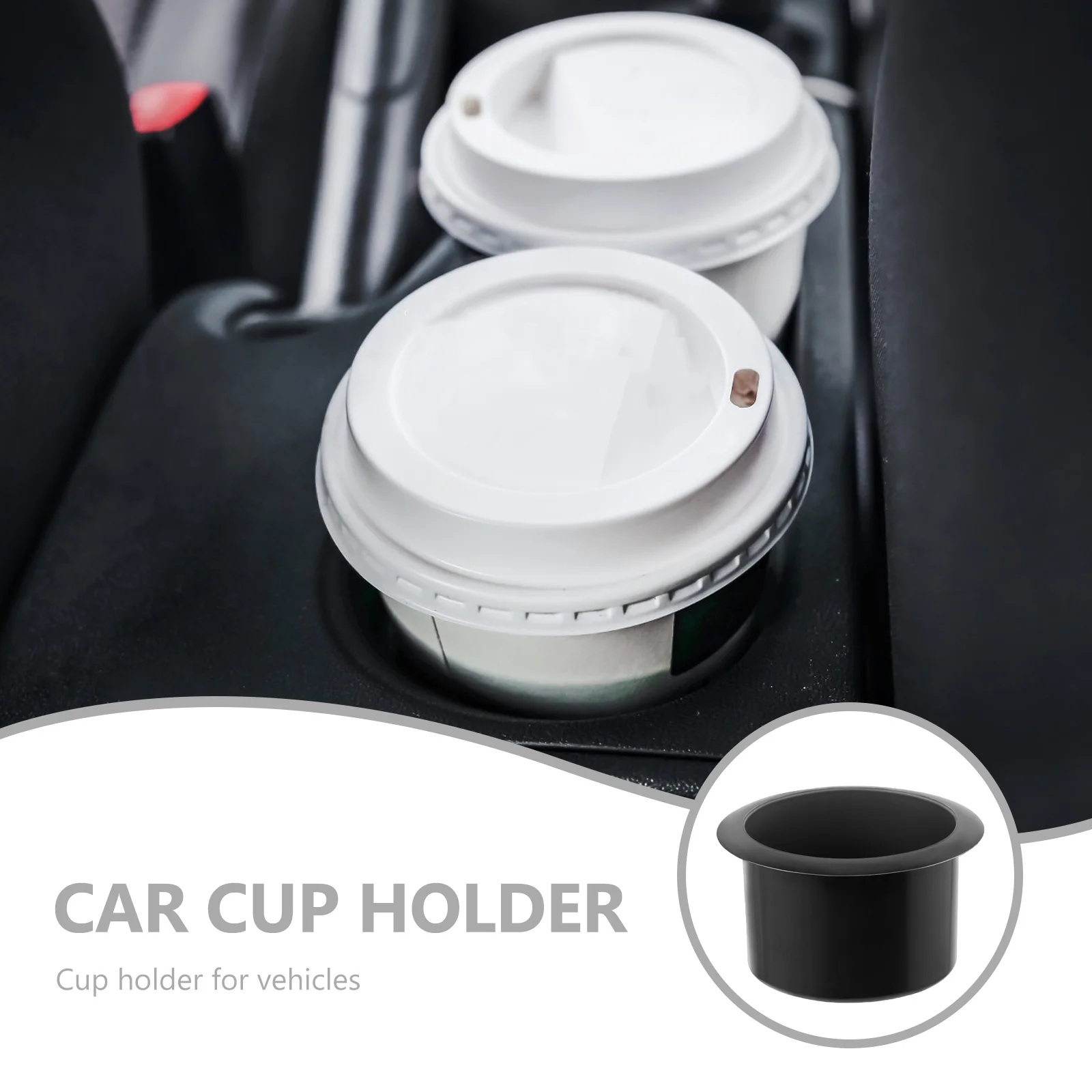 

2Pcs Heavy Duty Cup Holder for Sofa Boat Car Table Easy Clean Up Removable Or Permanent Mounting Cup Holder Insert