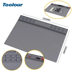 Toolour Silicone Soldering Mat Insulation Multi Size Silicone Repair Pad for Soldering, Cell Phone and Laptop Repairing