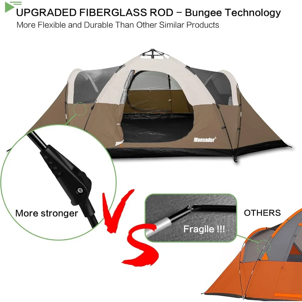 Barraca de configuração rápida externa unissex à prova d'água Malawi