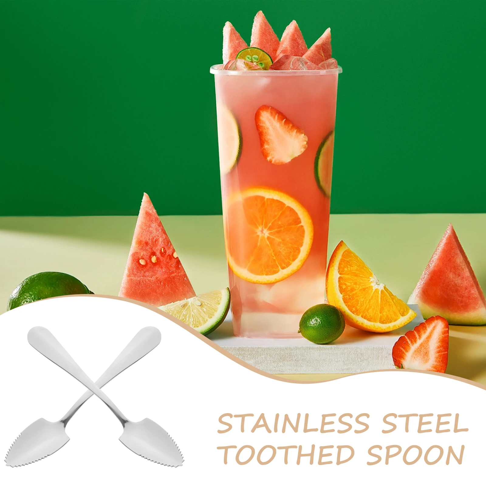 

6pcs Stainless Steel Fruit Spoon Scraping Grapefruit Spoons Ice Cream Scoops Smooth Polished Travel Kitchen Gadget Dishwasher