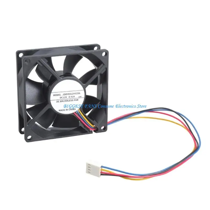 

80mm 12V 0.41A 4Pin 3800RPM Electronic Cooling Fan Low Noise Computer Brushless Fan Home Office Networking Equipment