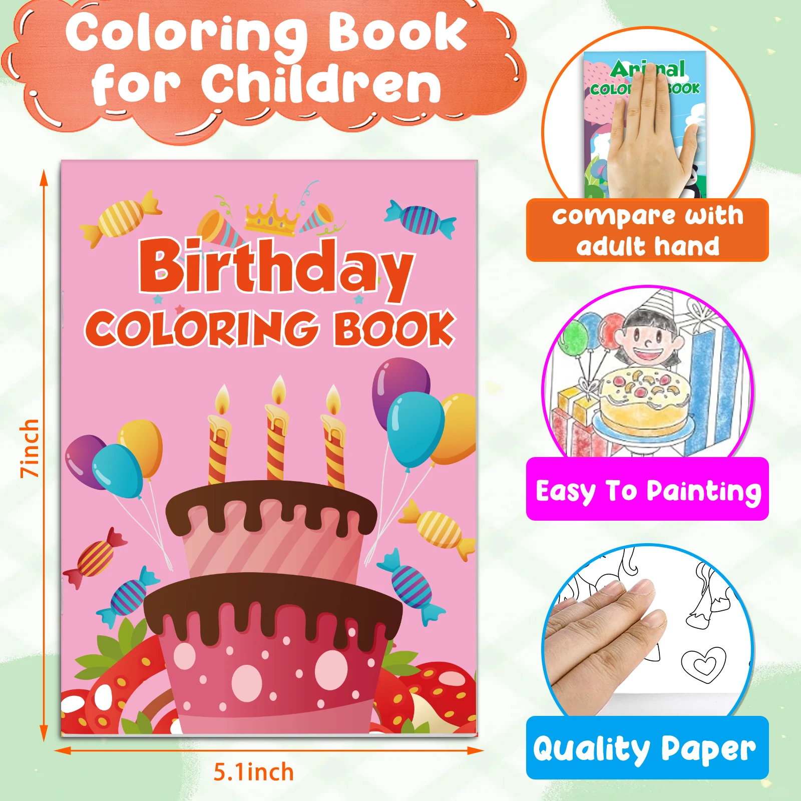 24Pack Small Coloring Books for Kids with 24 Stacking Crayons Set Bulk Coloring Books for Kids Ages 2-4, 4-8, 8-12 Mini Coloring