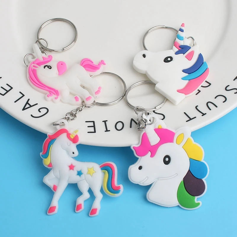 6/12PCS Unicorn Keychain Friends Guests Giveaways Kids Birthday Party Favor Gifts Boy Girl Baby Shower Unicorn Gift Bag Fillers view 5