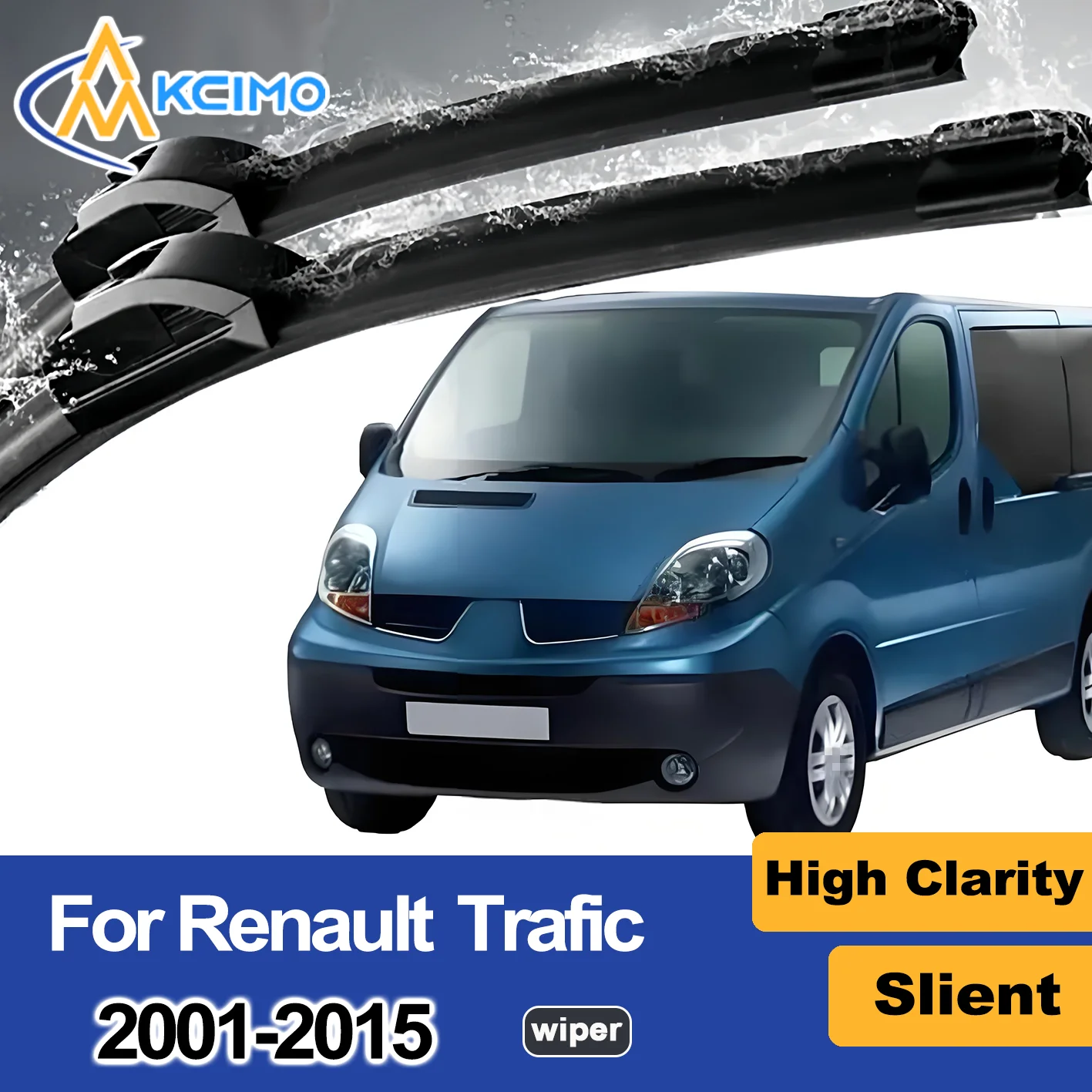 

2PCS Universal Front Wiper Blade for Renault Trafic X83 2001-2015 Nissan Primastar Opel/Vauxhall Vivaro Front Windshield Accesso