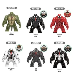 Bloques de superhéroes de Marvel, serum, riot, Doctor lagarto, matanza de Venom, juguetes de colección de ensamblaje DIY para adultos, regalos