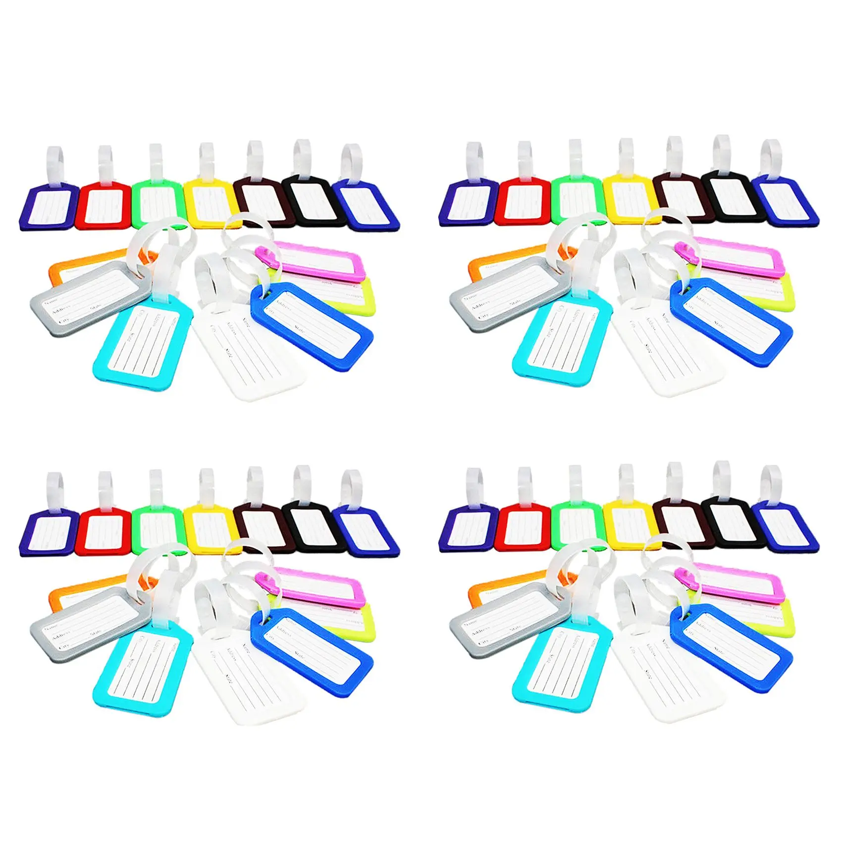 A71Z 40 Travel Luggage Bag Tag Plastic Suitcase Baggage Office Name Address ID Label image 2
