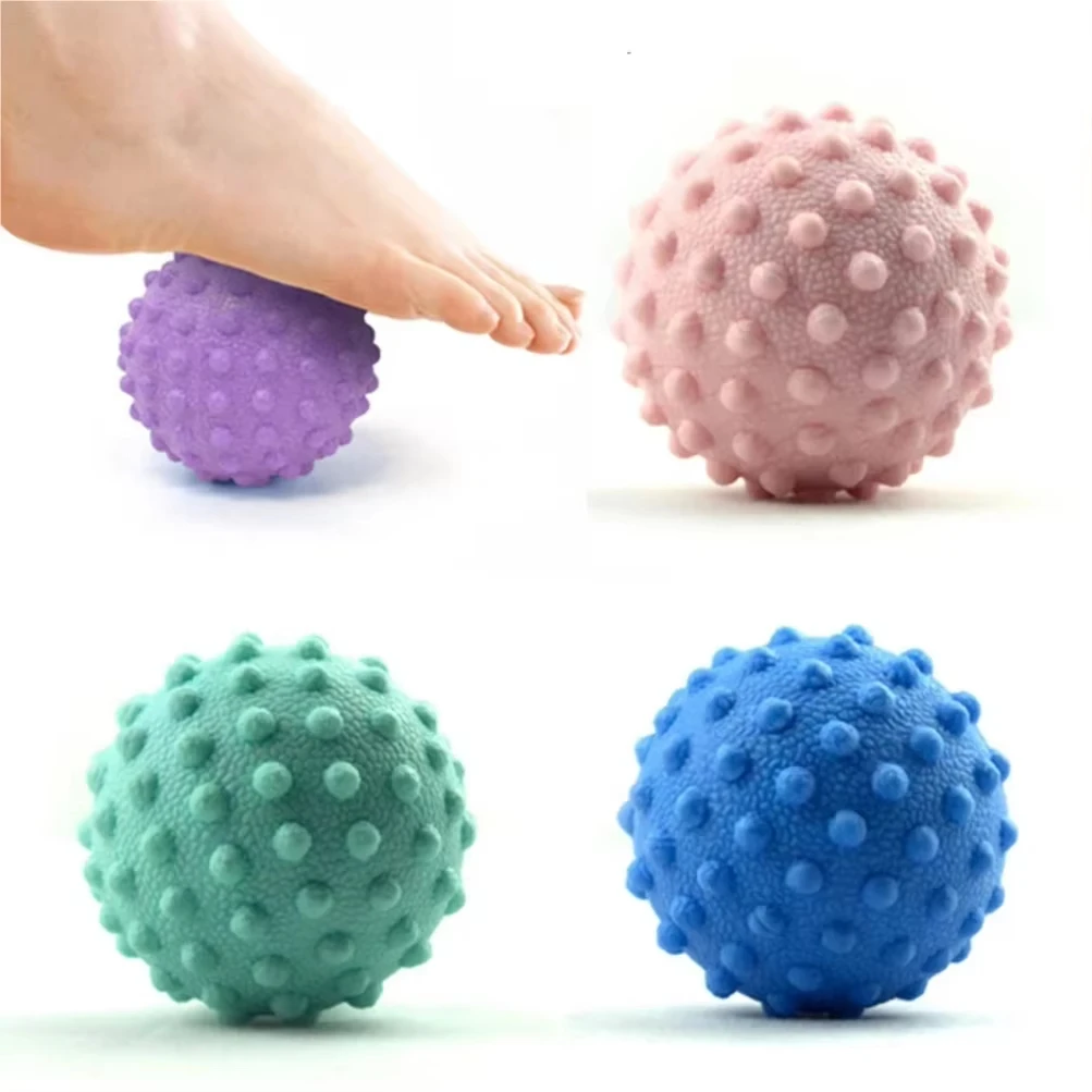 Durable TPE Spiky Massage Ball Fitness Hand Fascia Ball Raised Point Posture Master Yoga Ball Waist and Back Foot Massage Ball