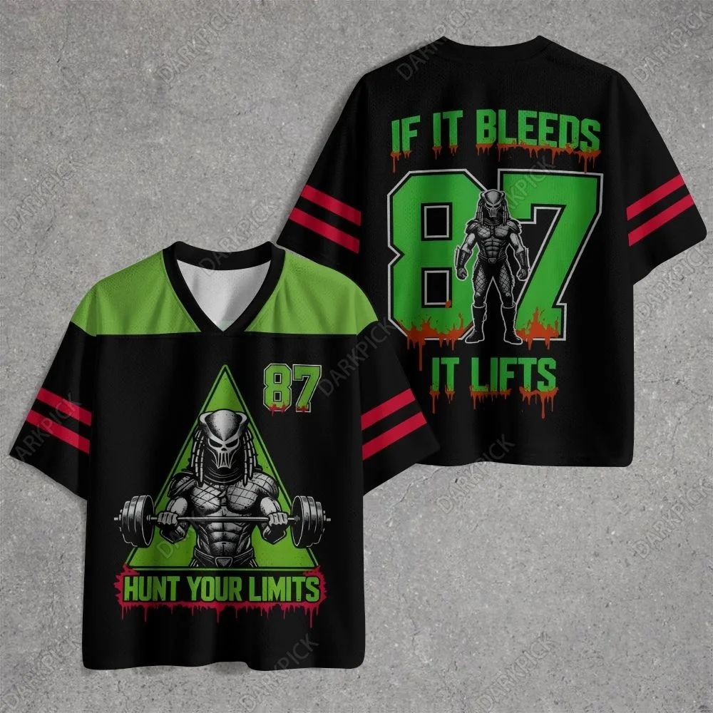 Ropa deportiva de verano para adultos, camiseta de la película Iron Blood Warrior, camiseta de malla popular, camiseta de secado rápido, impresión 3D, Hunter