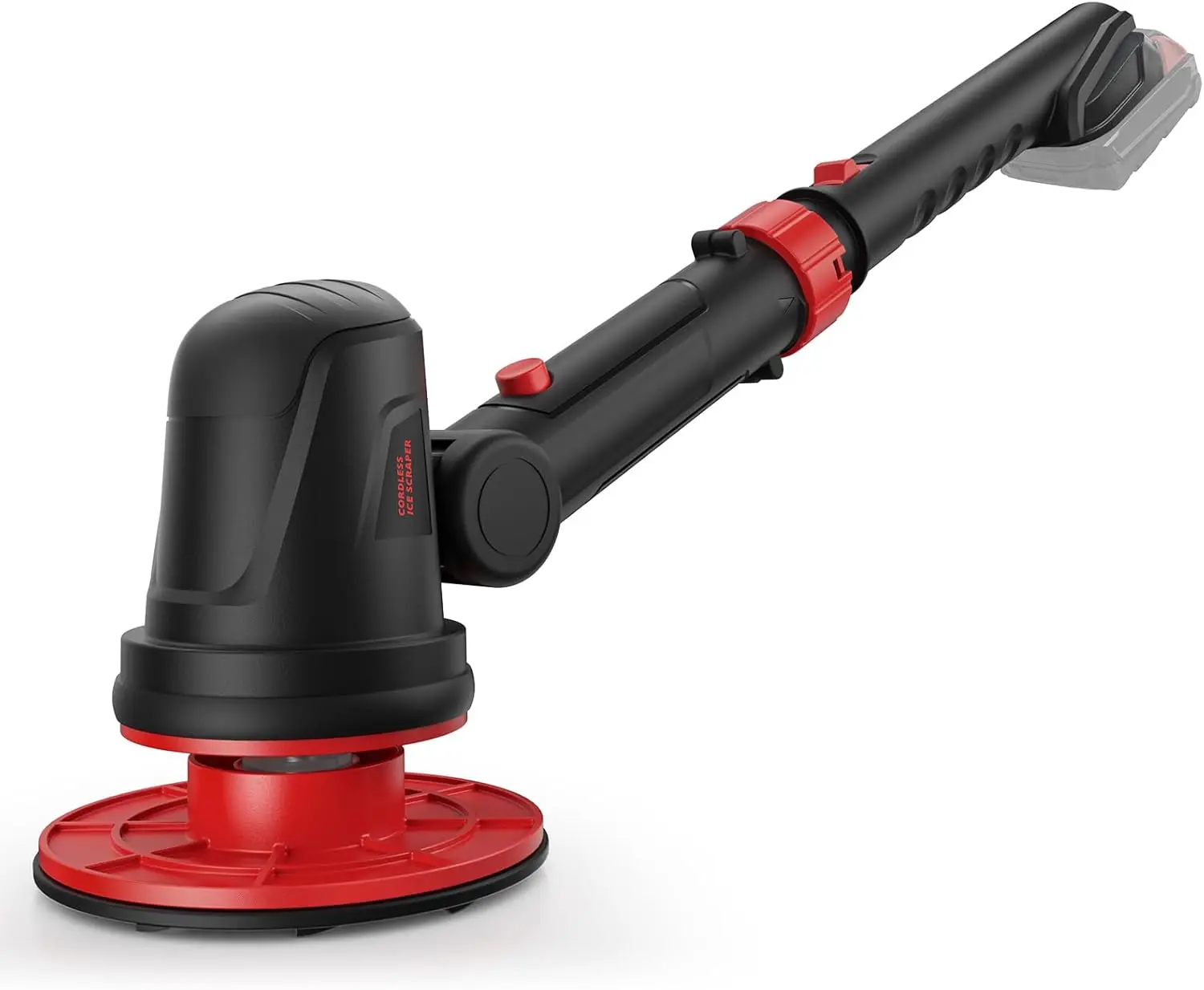 

Высокоскоростной электрический скребок для льда для окон автомобиля, 1300 об/мин с регулируемой головкой и удлинителем, красный (батарея в комплект не входит)