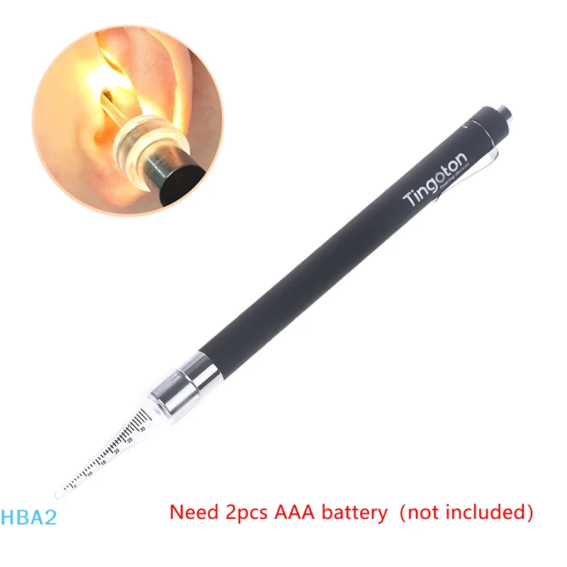 

【H】Mini Professinal Portable LED Pen Light With Stainless Steel Clip Pocket Hearing Exam Near Sampling Tool Ear Canal Cleaner