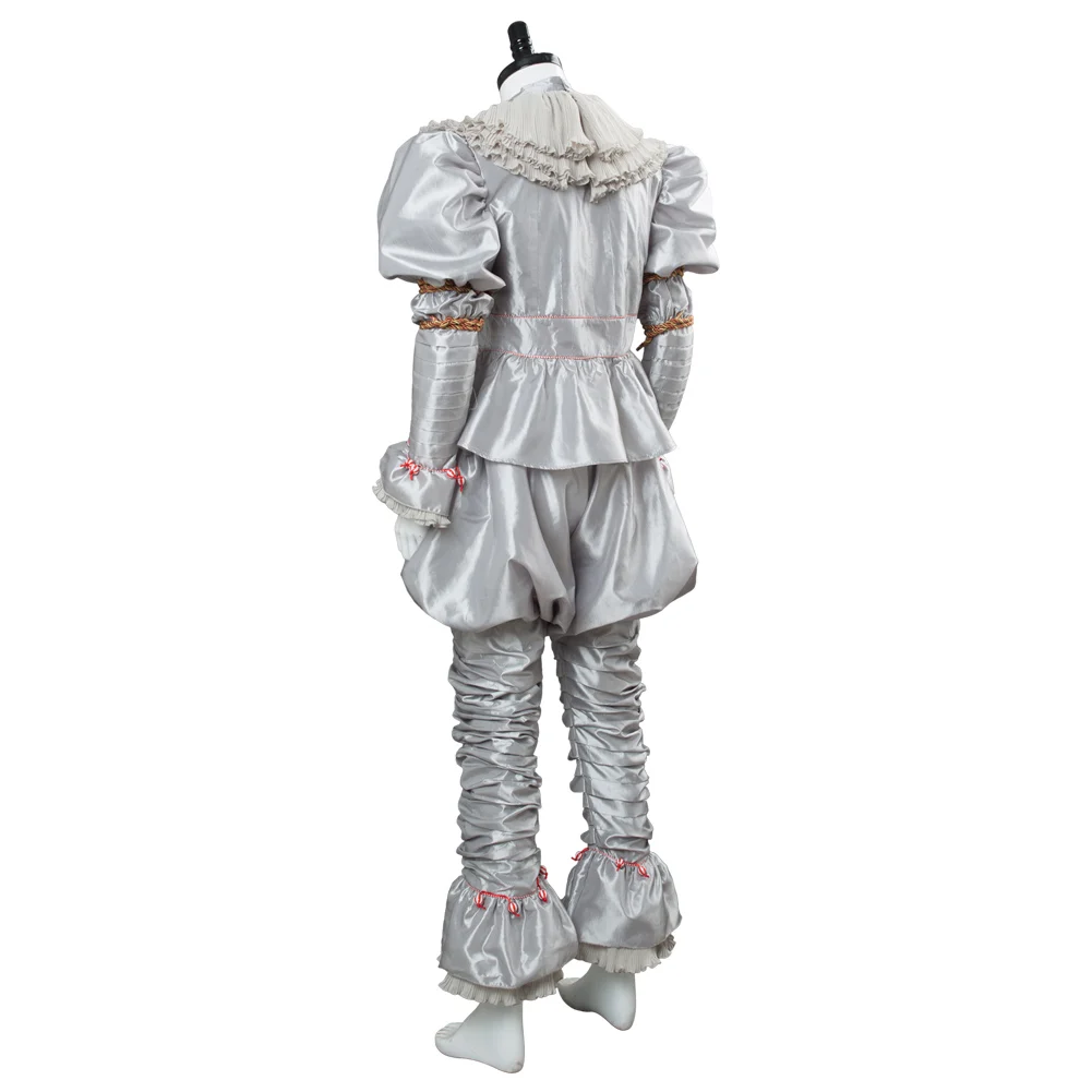 Disfraz De Payaso Pennywise Para Niños, Top Con Volantes Y Pantalón Gris, Ideal Para Halloween Y Fiestas De Miedo