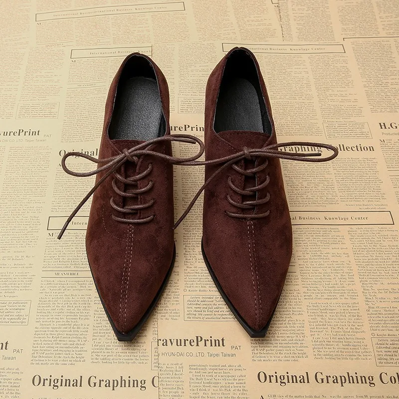 

2025 Fall Leopard Print Lace-Up Oxfords for Women, Low Heel Comfort Shoes with Chunky Sole, Wide Width Casual Ankle Boots