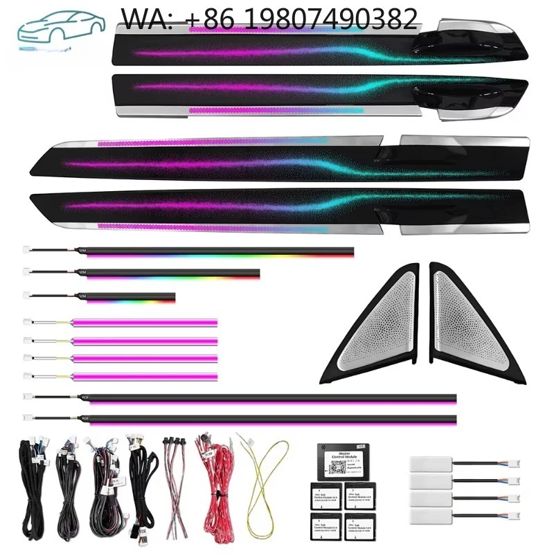 Starry Galaxy Dynamic LED Interior Atmosphere Strip, 64 Color Ambient Lamp Fit 2008-2015 F01 F02 Old Luxury Sedan Dashboard Mod