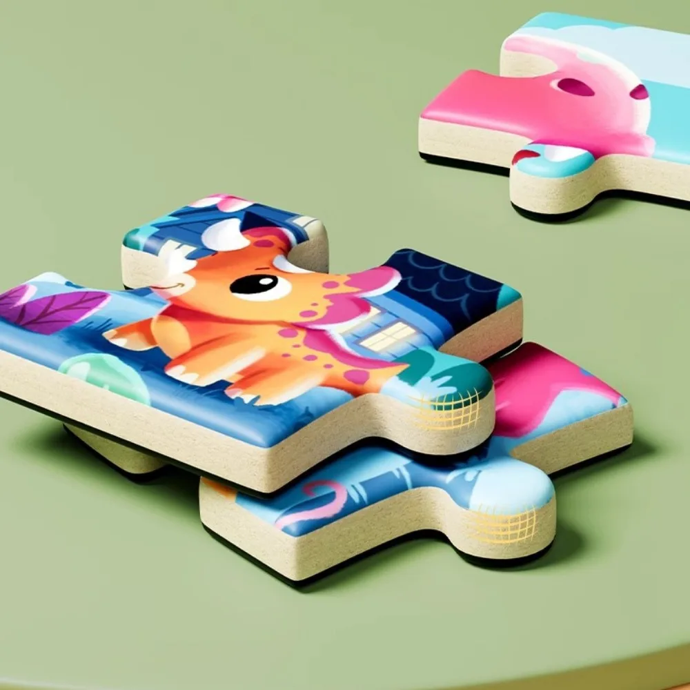 เด็กขนาดใหญ่ไม้จิ๊กซอว์ปริศนาเกมของเล่นเด็กการเรียนรู้การศึกษาสัตว์ทะเลป่าการจราจรรถปริศนาของเล่นเด็ก