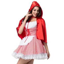 Halloween Costumes For Women Fancy Dress Plus size S-6XL Sexy Cosplay Little Red Riding Hood Fantasy Uniforms wholesale freeship