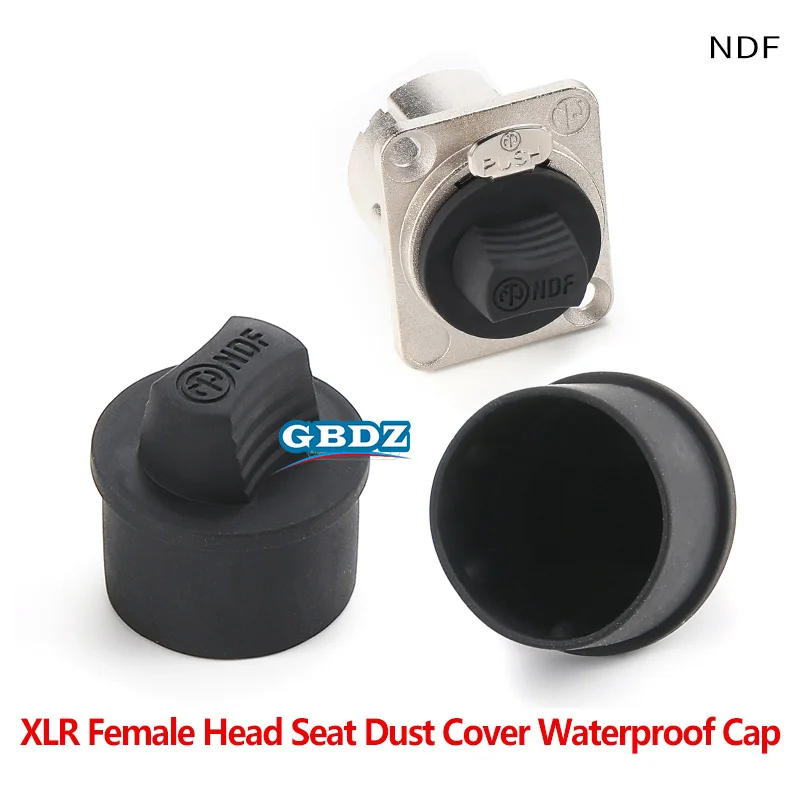 NDF NDM XLR Male Female Dust Cap IP54 Waterproof Cover for Neutrik Receptacle Soft Rubber Protector for Mixer Microphone