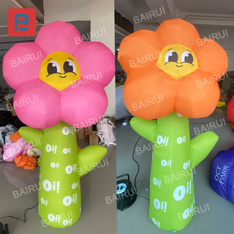 Colorful pink inflatable flower botanical garden flower gallery exhibition spring activity decoration inflatable model