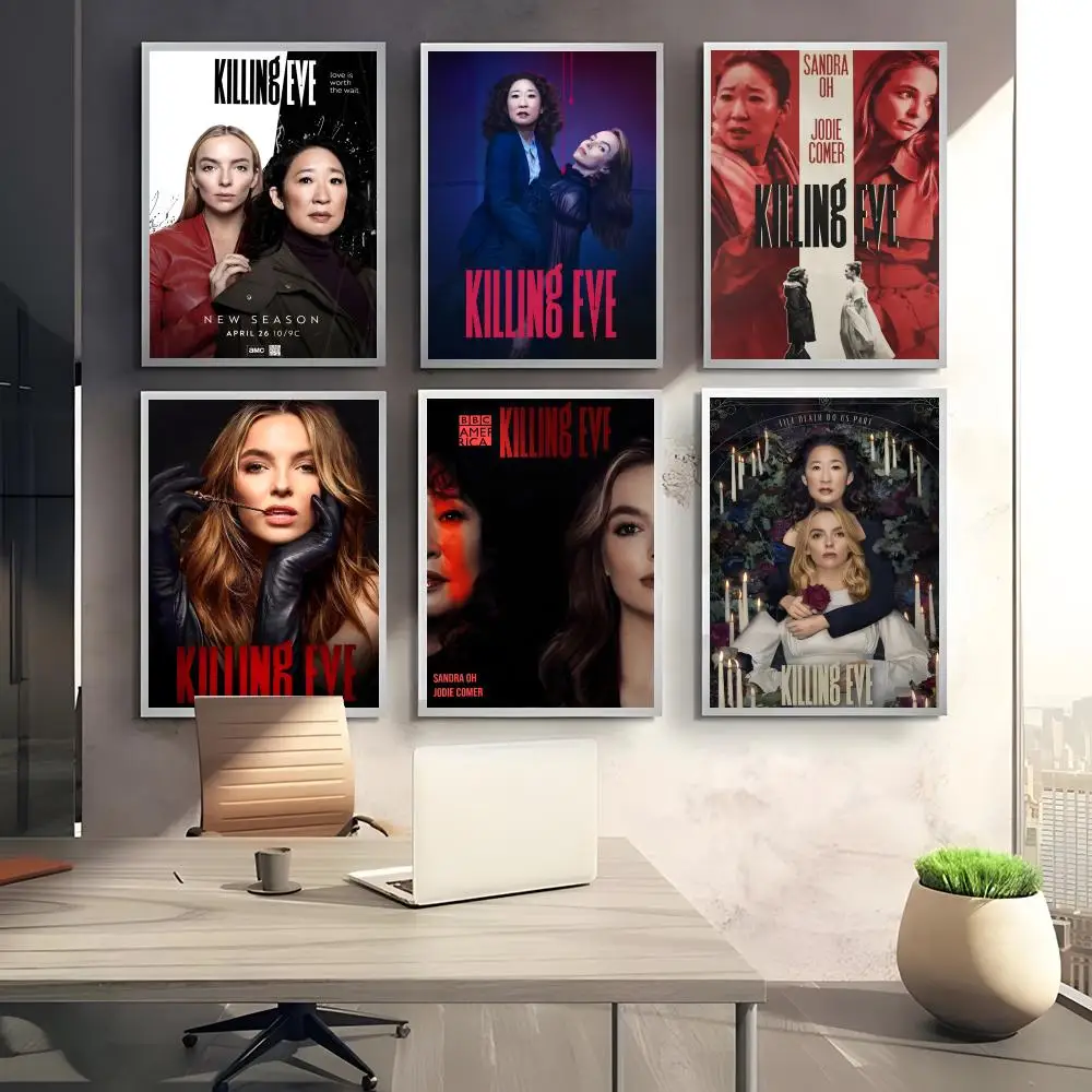 Thrilling Sophisticated K-Killing Eve Poster Sticky Waterproof Coffee House Bar Room Wall Decor Gift
