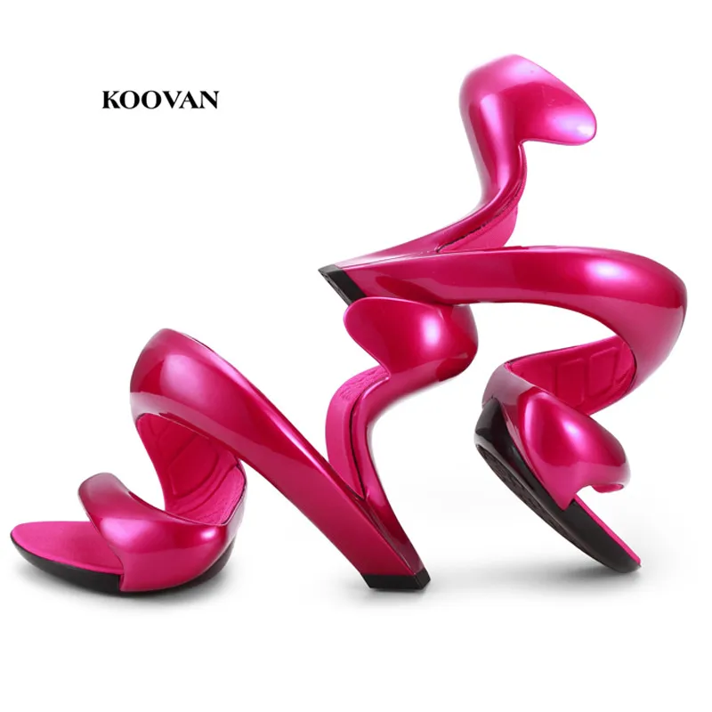 Koovan Women Shoes 2022 Summer New Fashion Bottomless Snake Women Heels Platform Sandals Shoes Women Wedding Shoes Women Pumps