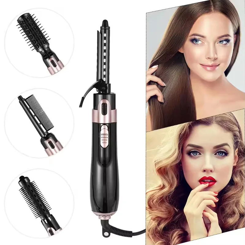 

4-in-1 electric hair dryer, curling and straightening device, iron rotating brush, hair dryer comb, hair styling tool