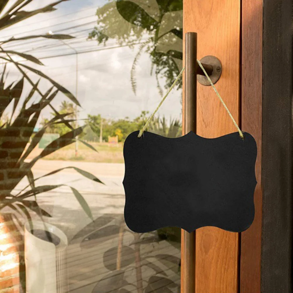 5Pcs Blank Message Board Acrylic Hanging Chalkboard for Notes and Signs Multi-Functional Reusable Writing Boards for Coffee Shop