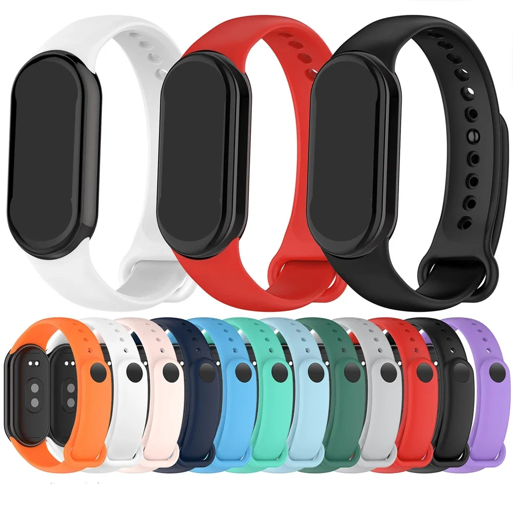 حزام رياضي لشاومي Mi باند 8-8 NFC استبدال miband9/8 سوار سيليكون مقاوم للماء الساعات الذكية mi الفرقة 9 اكسسوارات