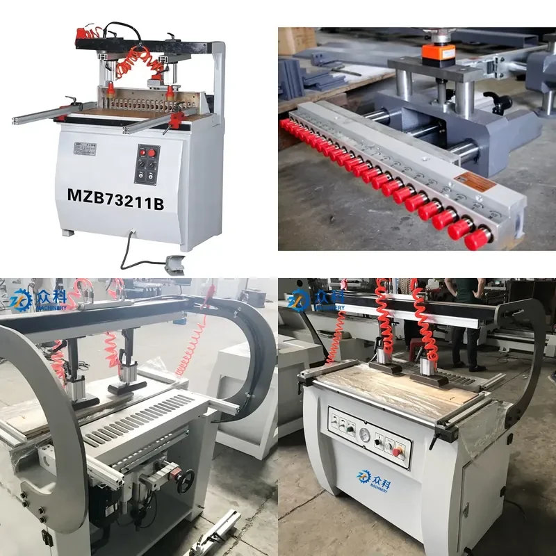 for ZK woodworking single row head multiple drilling wood linear boring machine with the best quality
