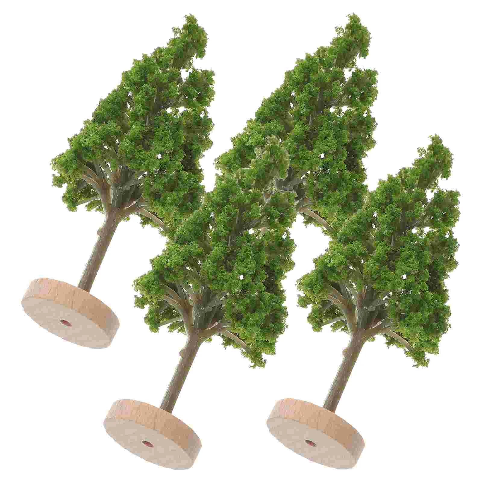 

4 Pcs Tree Model Building Mini Green Decor Adornment Sand Table Small Miniature Scenery Simulation Ornament