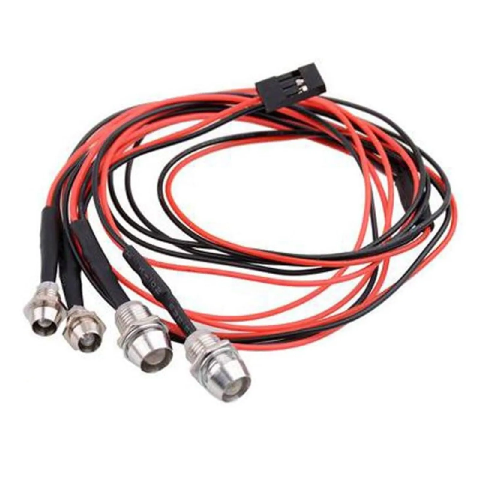 4Leds RC Car LED Lights White Headlights Red Taillight Kit Accessories FOR RC Buggy Truck Tank Crawler Car SCX10 SCX24 TRX4 TRX6